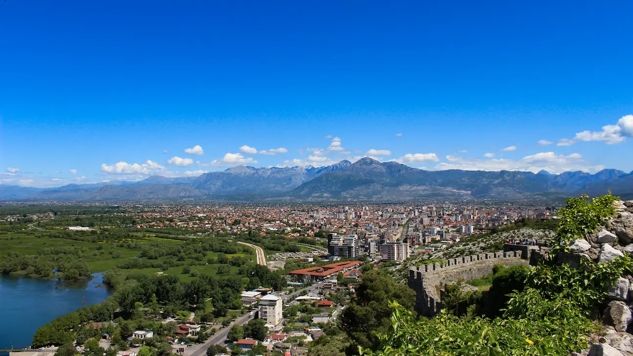 Vista di Scutari dal Castello